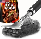 Grill Brush With Scraper, 18" Adjustable Handle Bbq For Outdoor. Fixed Price $17.06.
