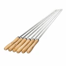 Imeea 6-PC 16.5" Stainless Steel Kebab Skewers With Wooden Handles For Grilling. Fixed Price $23.49.