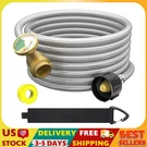 Upgraded 12 Ft Propane Tank Extension Hose Braided With Gauge, QCC1/TYPE. Fixed Price $55.58.