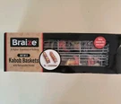 Braize Set Of 2 Silver Kabob Baskets Removable Handle Dishwasher Safe. Fixed Price $20.00.