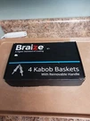 Braize Kabob Baskets Set Of 4 W Removable Handle Open Box. Fixed Price $34.95.