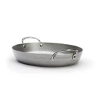 De Buyer 5651.36 Mineral 9.5-INCH Carbon Steel Oval Roasting Pan, Silver. Fixed Price $146.90.