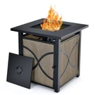 Costway 25-INCH Square Propane Fire Pit Table 40000 Btu W/ Lid, Glass. Fixed Price $139.99.