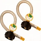 Shinestar Pack 12IN Braided Rv Propane Pigtail Hose With Gauge 1/4 Npt QCC1. Fixed Price $26.31.