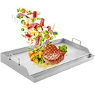 Gassaf Universal Stainless Steel Griddle, 25" X 16" Cooking Plate Insert. Fixed Price $131.57.