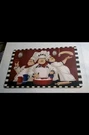 Baking Chefs Floor Counter Mat Kitchen Wall Art Checkered Border Cooking. Fixed Price $21.80.