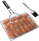 Fish Grilling Basket, Folding Portable Stainless Steel Bbq 01. Fixed Price $24.08.
