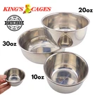 Kings Cages Round Stainless Steel Bowls Feeders Seed Water Parrot Treat Pet. Fixed Price $23.99.