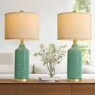 G-SAFAVA24.25 Modern Ceramic Green Table Lamps Set Of For Living Room, Farm.... Fixed Price $77.45.