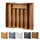 Oridom Acacia Kitchen Drawer Organizer 7 Slots Expandable,. Fixed Price $63.22.