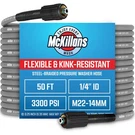 Mckillans 50FT Pressure Washer Hose Steelbraided High M22 1/4IN. Fixed Price $98.19.