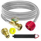 Mefun Upgraded 12 Ft Propane Tank Extension Hose Braided With Silver. Fixed Price $53.32.
