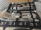 Grilljoy, 32 Piece Bbq Tool Set, Stainless Steel,cary Case New. Fixed Price $38.55.