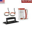 Professional Griddle Breakfast Kit Batter Dispenser Egg Rings Bacon Press Us. Fixed Price $39.77.