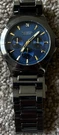 Geneva Men's Silver Metal Wristwatch Blue Grid Dial Stick Indexes Analog. Fixed Price $25.00.