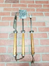 3891 Vintage Mr Cheftender Ranger Bbq Set Of Tools Wood Handle 19" Camping 80S. Fixed Price $45.00.