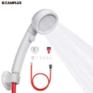 Camplux Hand Held Showerhead High Pressure W/ Switch Garden Hose Quick Connector. Fixed Price $17.99.