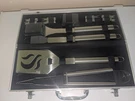 Cuisinart 14PC Deluxe Stainless Steel Grilling Tool Set W/ Metal Case - Open Box. Fixed Price $24.99.
