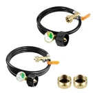 3FT Or 6FT Propane Refill Hose, QCC1 1LB Adapter With On/off Valve & Gauge-us. Fixed Price $32.99.