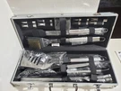 Home-complete Stainless Steel 16-PIECES Bbq Grill Tool Set With Aluminum Case. Fixed Price $24.00.