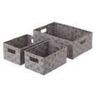 2 Set Mainstays Paper Rope Storage Basket With Handle - 3 Piece Each. Fixed Price $36.00.