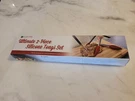 Ultimate Kitchen 2 Piece Silicone Tongs Stainless Steel High Heat Resistant Red. Fixed Price $22.99.
