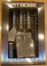 Pit Boss Ultimate Griddle 5 Piece Tool Kit With Spatulas Scraper And Brush 40930. Fixed Price $39.49.