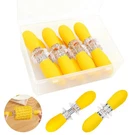 16PCS/8 Pairs Yellow Corn Holders,peouwnes Stainless Steel Cob .... Fixed Price $14.74.