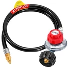 4FT Adjustable High Pressure Propane Regulator With Hose (0-10 Psi) 1/8" Ma.... Fixed Price $29.02.