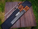 Bbq Steel Stainless 6 Skewers Set,barbecue Utensils Accessories, Kebab Tools. Fixed Price $110.00.