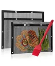 Unco Bbq Grilling Bags, 2 Pack, 11.8"X10.6", Mesh With Basting Bru.... Fixed Price $14.28.