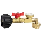 Gaspro Upgraded Propane Refill Adapter With Valve And Gauge, 1 Lb Bottles. Fixed Price $28.01.
