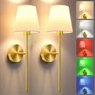 Jofios Battery Operated Wall Sconce Set 2,GOLD Wireless With 5200. Fixed Price $59.08.