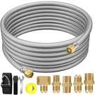 Upgraded High Pressure Braided Propane Hose Extension 18FEET, Silver. Fixed Price $50.96.