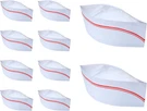 Soda Jerk Paper Hats Retro Chef Caps With Red Stripes For Parties, 10-PACK. Fixed Price $20.99.