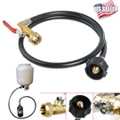 4FT Propane Refill Adapter Hose QCC1 Type Gauge Shutoff Valve For Lb. Fixed Price $16.69.