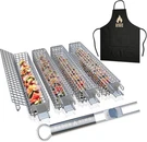 Original Xl Kabob Grilling Basket Set Of 4 With Detachable Handle. Upgraded D.... Fixed Price $76.74.