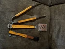 Bbq Grill Tool Set Spatula Tongs Brush Stainless Steel-wood Handle. Fixed Price $12.99.