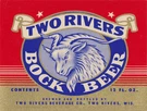 Two Rivers Bock Beer Label Advertisement Reproduction Steel Sign Bar Decor. Fixed Price $19.99.