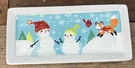 St. Nicholas Square Ceramic Rectangle Treat Tray-knit Look Edge-north Pole. Fixed Price $21.00.