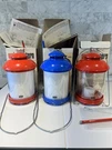 Vintage Weber Lanterns Blue And 2 Red Lars Sweden 1984 1985. Fixed Price $250.00.