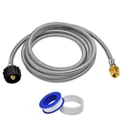 Abyda 8FT Propane Adapter Hose, 1 Lb To 20 Converter For Feet, Sliver. Fixed Price $31.70.