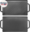 Cast Iron Reversible Griddle Double Sided Pan Perfect For Gas Grills. Fixed Price $45.86.