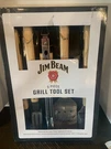 New Jim Beam 5 Piece Grill Tool Set Brush Fork Tongs Spatula Hanging Bbq Camping. Fixed Price $21.00.
