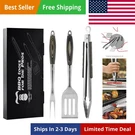 Stainless Steel Bbq Tool Set With Veined-dyed Wooden Handles Heavy Duty Gri.... Fixed Price $59.62.