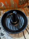 Romertopf Vertical Roasting Pan Poultry Clay Grill Bbq Glazed Germany Black. Fixed Price $40.00.