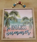 Endless Summer Wall Art 8IN Wood Frame Beaded Mount. Fixed Price $7.55.