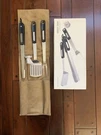 Deluxe Barbecue Gift Set Bbq Utensils Grill Tools Brookstone Suede Case New. Fixed Price $39.00.