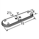 Music City Metals Gas Grill Stainless Steel Twin Oval Burner 15" X 4" #11602. Fixed Price $29.99.