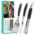 Haushof Heavy Duty Stainless Steel Spatula Fork Tongs Large Bbq Grill Tool Set. Fixed Price $36.99.